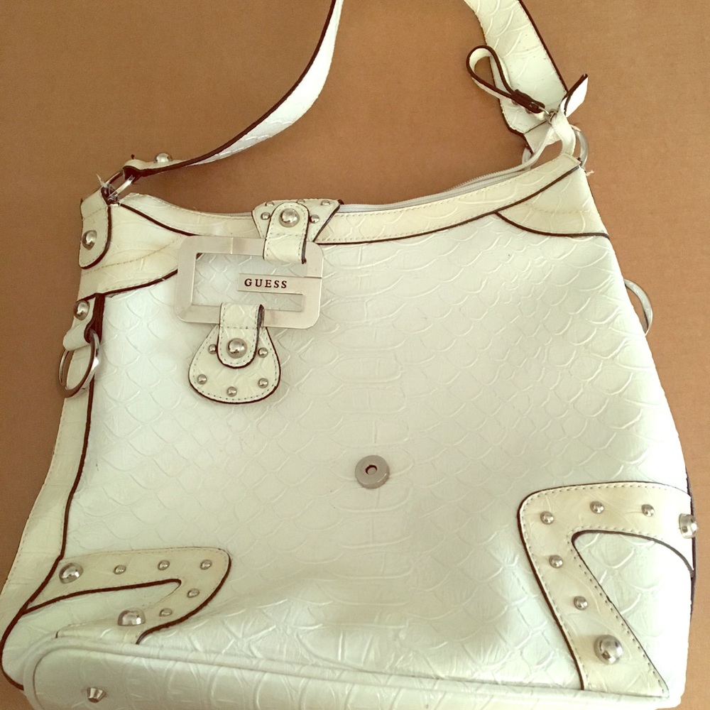 White Guess purse